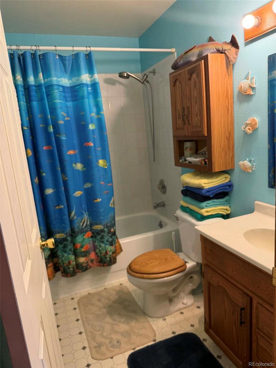 33623 Smith Road Pine, CO 80470 - Photo 13 of 45 a bathroom with a sink toilet and shower