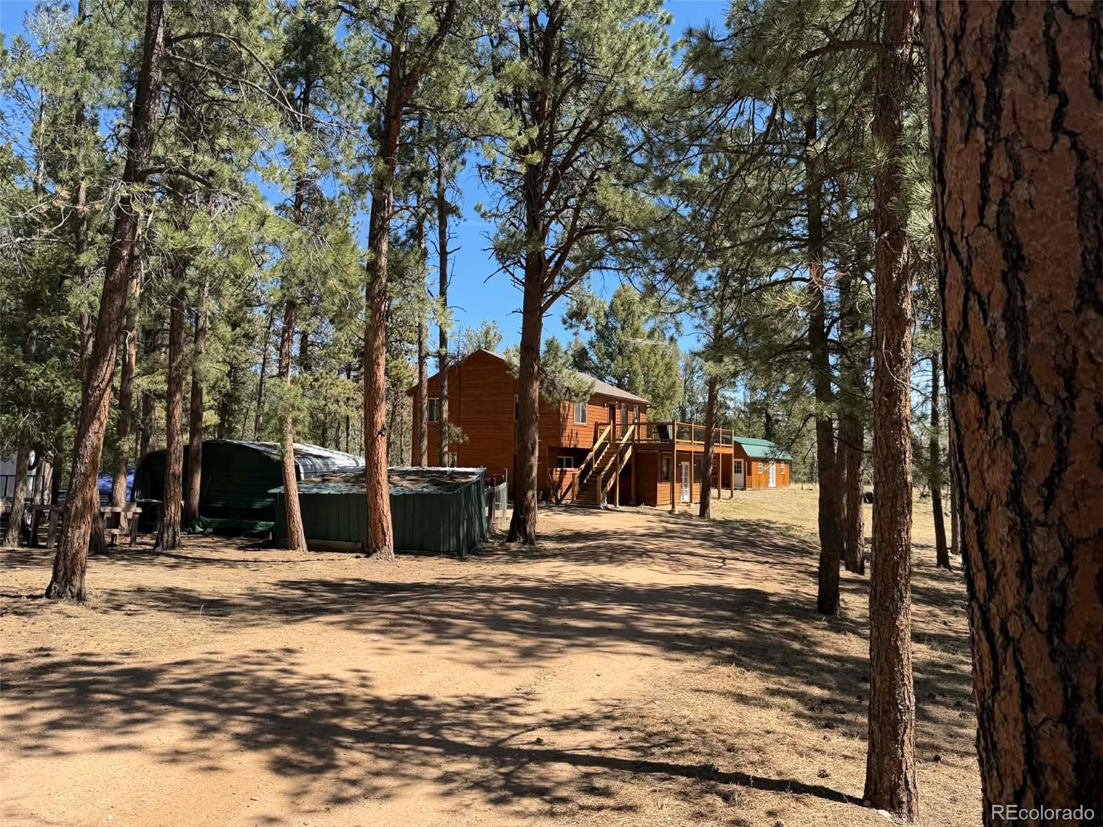 33623 Smith Road Pine, CO 80470 - Photo 38 of 45 a view of a street with trees on both side of it