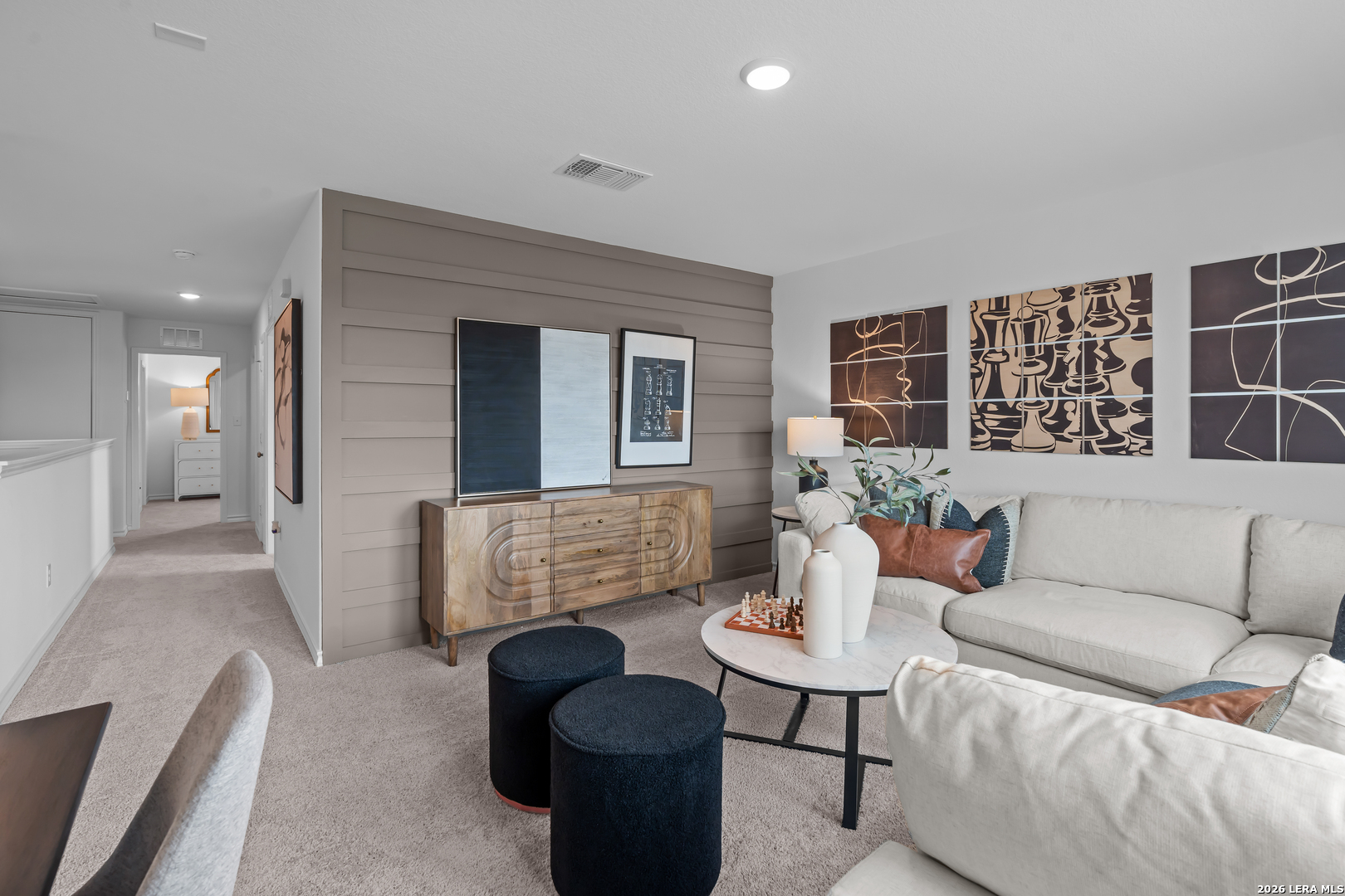 424 Raven Row Marion, TX 78124 - Photo 19 of 30 a living room with furniture and a fireplace