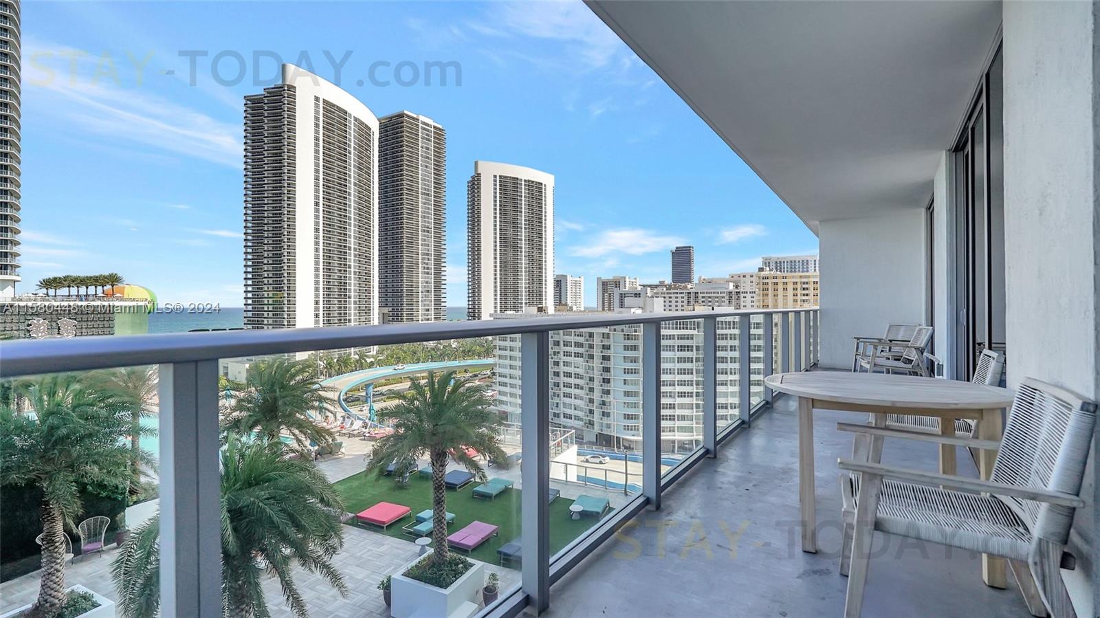 4010 South Ocean Drive, Unit R805 Hollywood, FL 33019 - Photo 30 of 36 a view of balcony with furniture