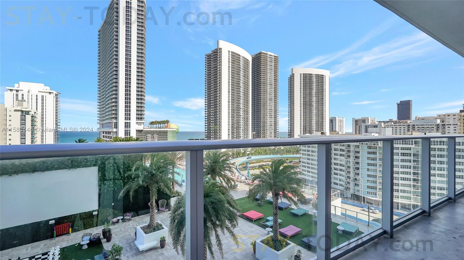 4010 South Ocean Drive, Unit R805 Hollywood, FL 33019 - Photo 31 of 36 a view of balcony with furniture