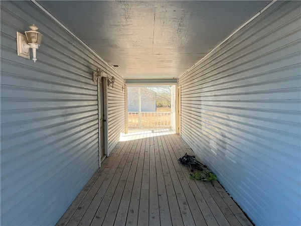 a view of a house with wooden floor