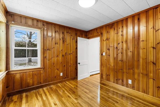 wooden floor and windows in a room