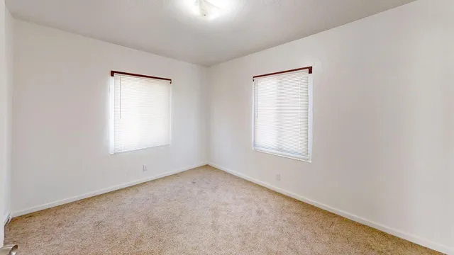 an empty room with a window