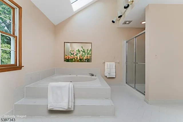 a en suite bathroom with a bathtub