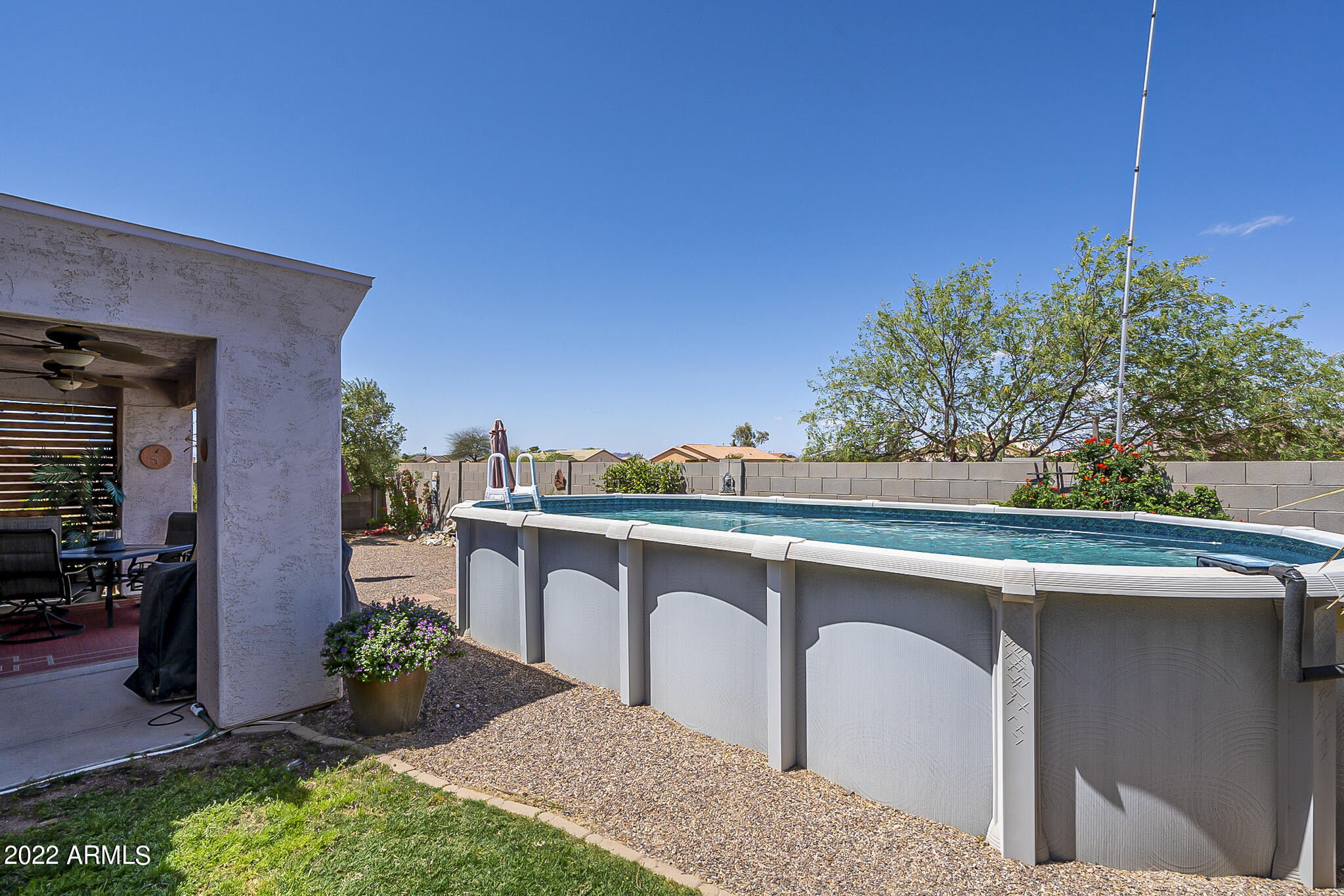 Permanent above ground pool