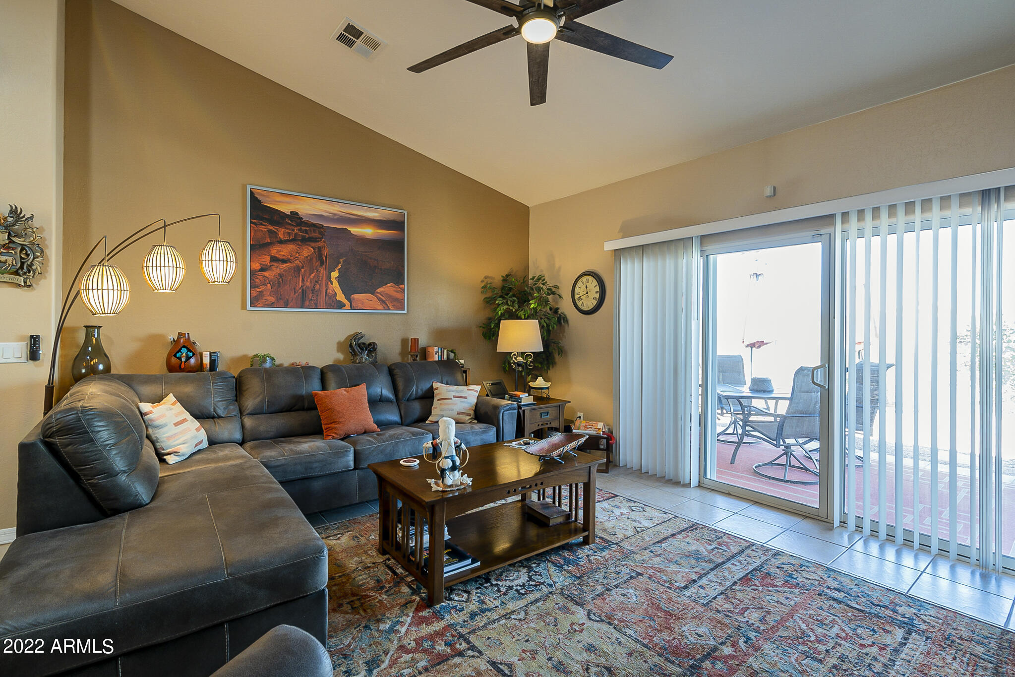 Living area leading to patio
