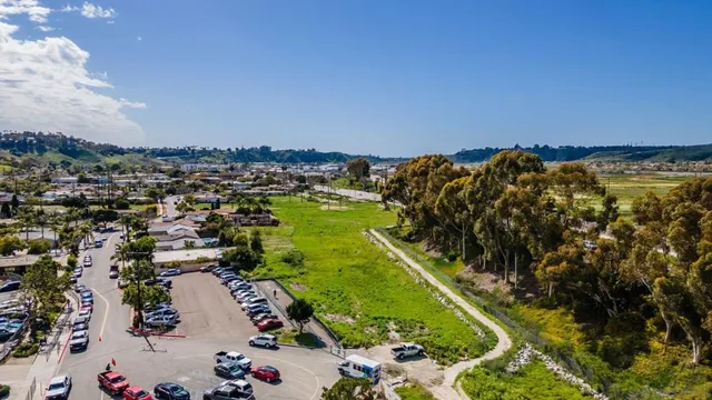 an aerial view of a city
