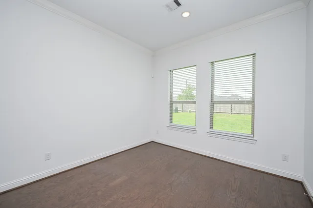 an empty room with a window