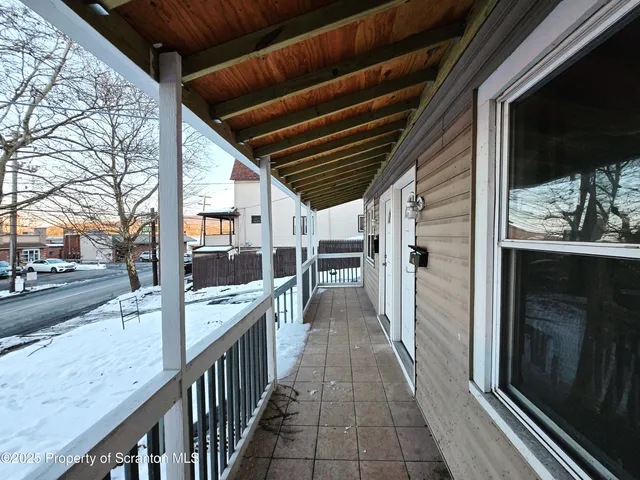 a view of a porch