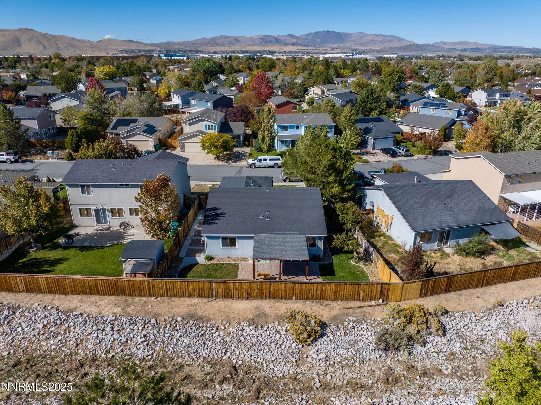 9770 Brightridge Drive Reno, NV 89506 - Photo 40 of 43 an aerial view of residential houses and street