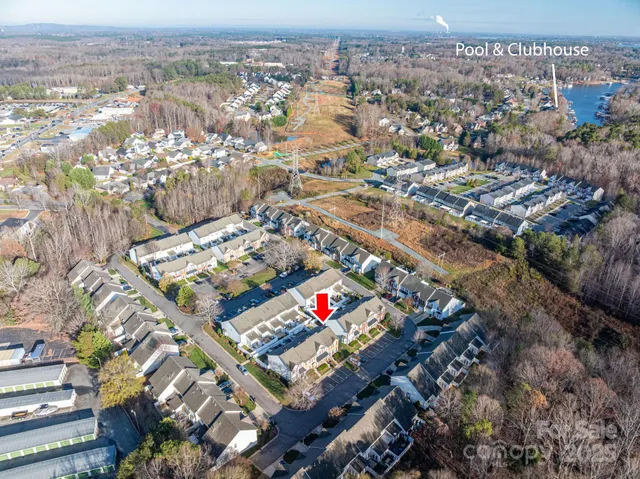 an aerial view of multiple house