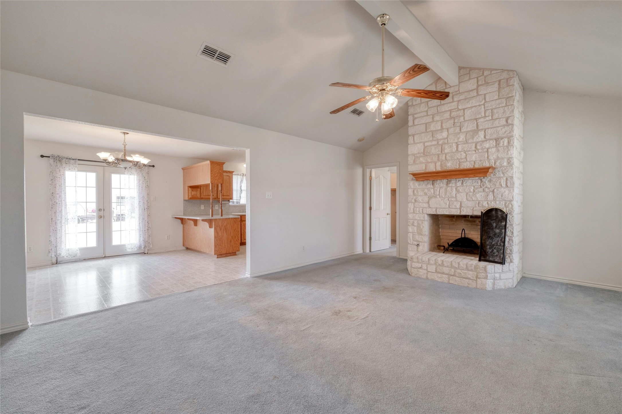 615 County Road 357 Granger, TX 76530 - Photo 8 of 30 a view of a livingroom with a fireplace and window
