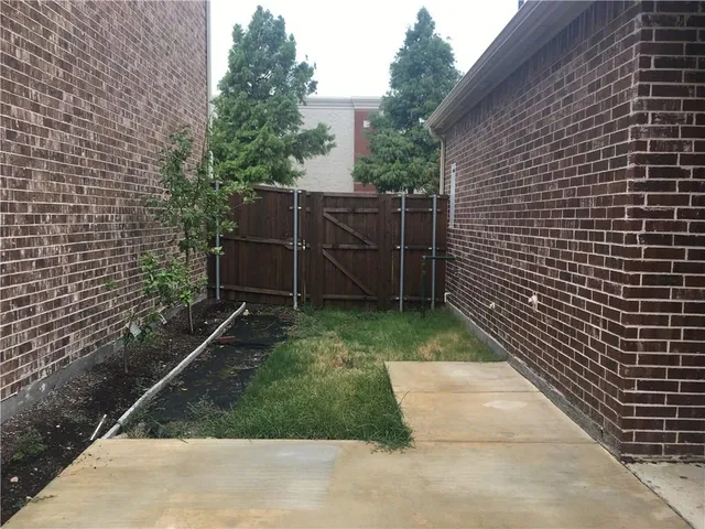 a backyard of a house