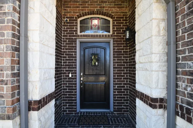 a view of a door of the house