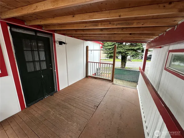 a view of a porch