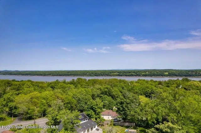 a view of yard with ocean view