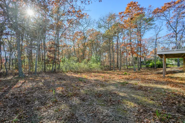 a view of a wooden roof deck