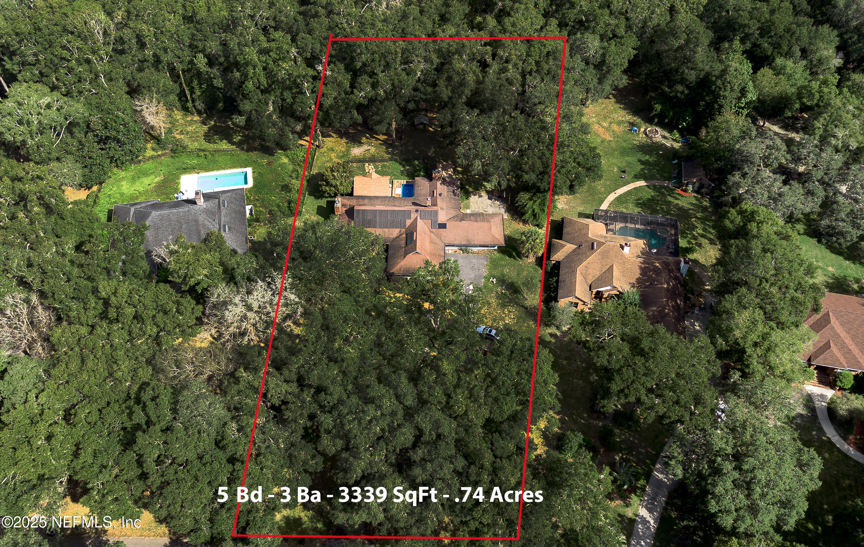 2860 Ravines Road Middleburg, FL 32068 - Photo 47 of 52 an aerial view of a house with a yard