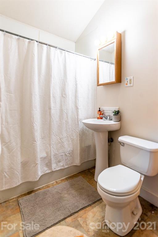 741 County Road Waynesville, NC 28785 - Photo 17 of 42 a bathroom with a sink mirror and toilet