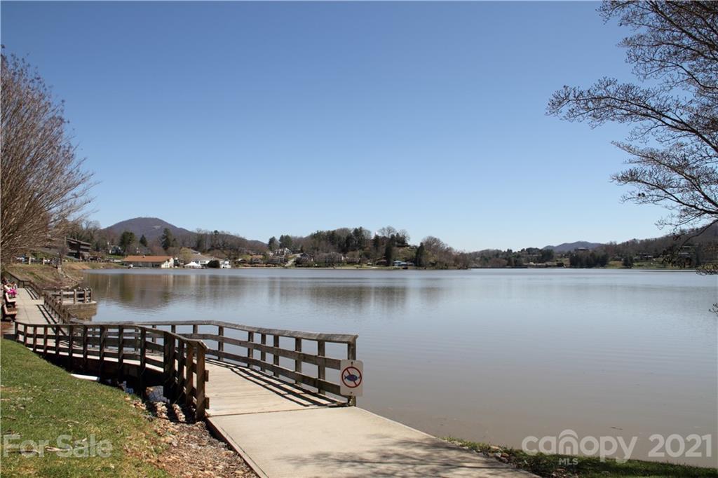 741 County Road Waynesville, NC 28785 - Photo 32 of 42 a view of a lake with a mountain in the background