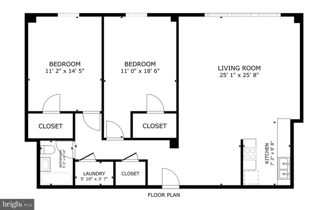 a view of an empty room with wooden floor and windows