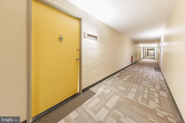 a room that has a bed and a plant in it