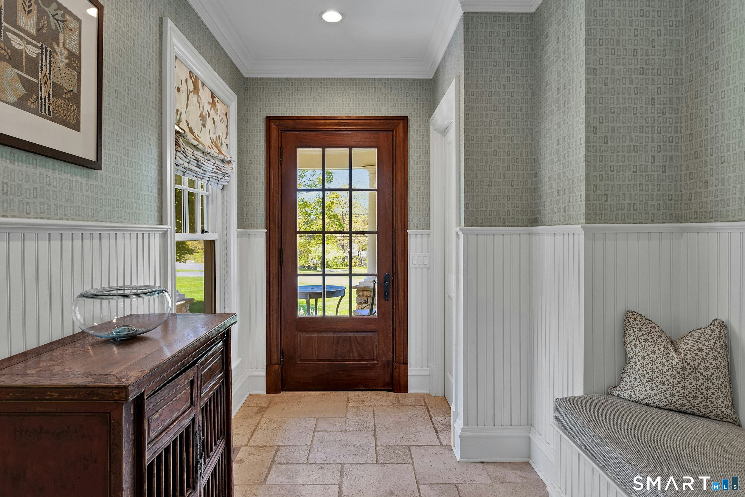 206 Umpawaug Road Redding, CT 06896 - Photo 12 of 40 Mudroom With Full Bath, Elevator & 3-Car Attached Garage Access For Optimal Convenience