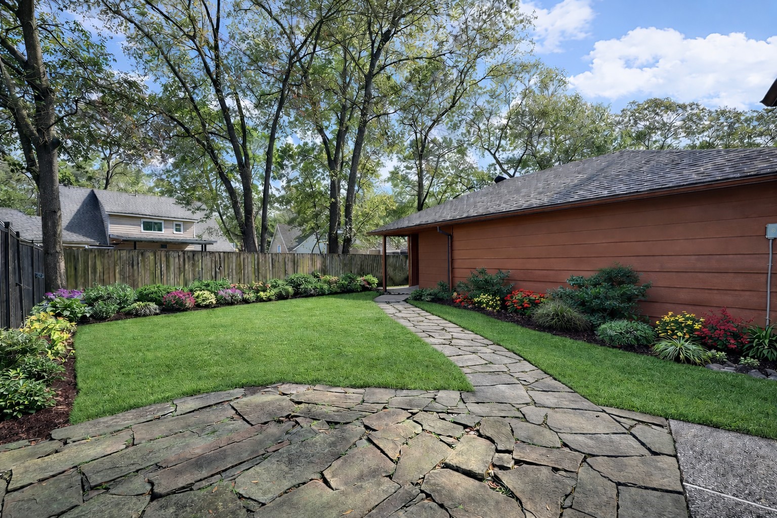 17418 Spicewood Springs Lane Spring, TX 77379 - Photo 24 of 50 a backyard of a house with lots of green space