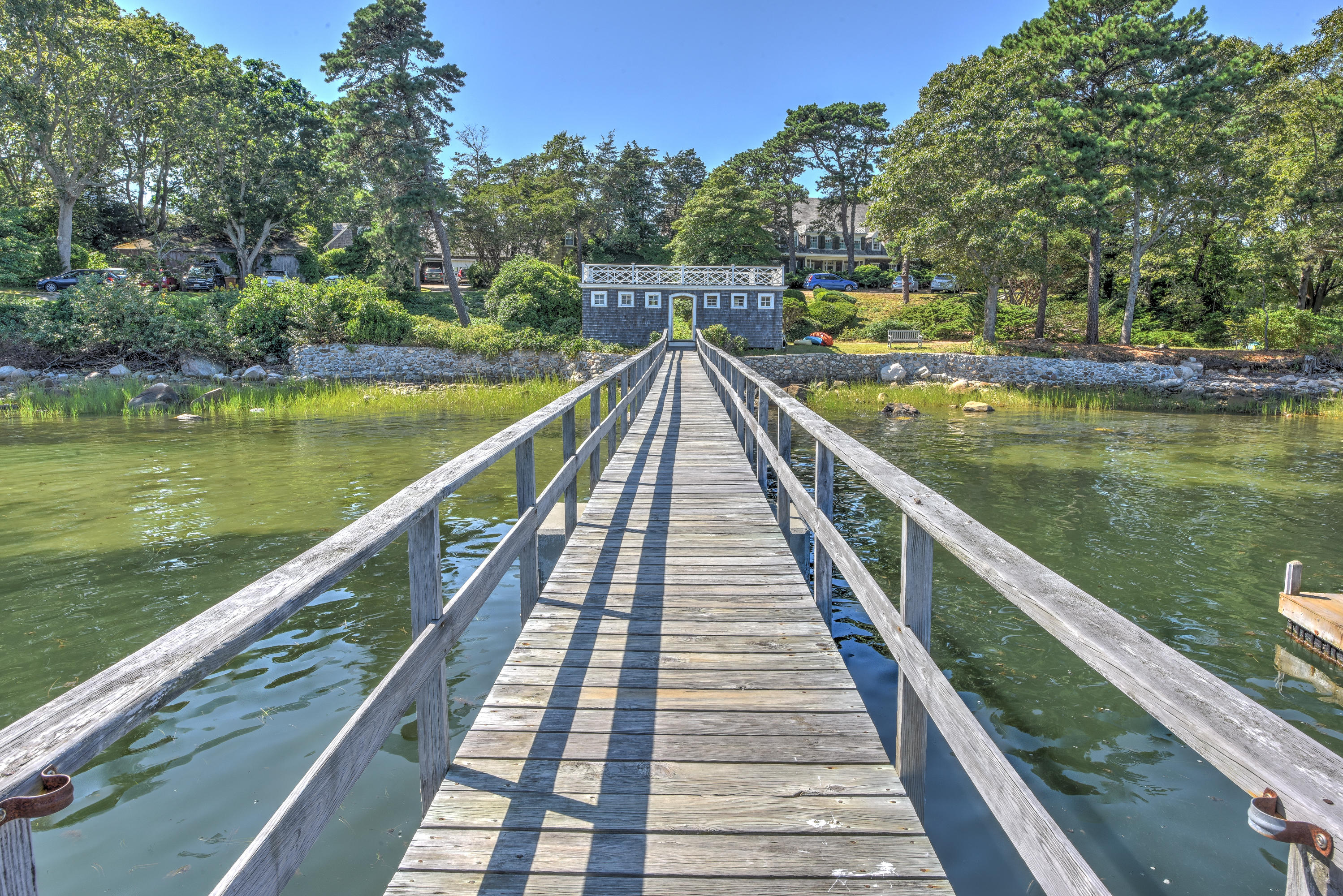 188 Gansett Road Woods Hole, MA 02543 - Photo 22 of 26 a view of wooden balcony with outdoor space