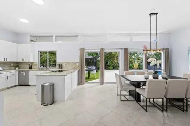 a potted plant sitting in front of a room