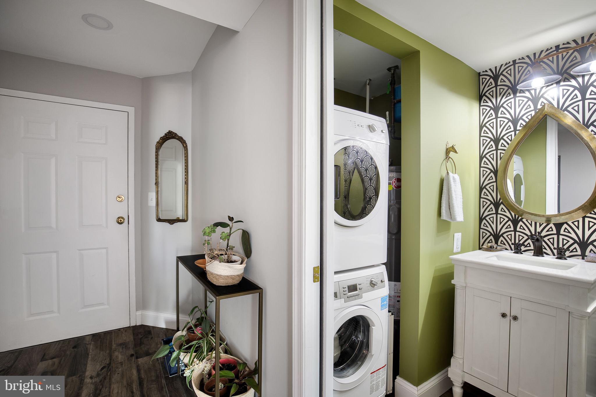 545 East Braddock Road, Unit 206 Alexandria, VA 22314 - Photo 11 of 29 Foyer and Stacked Washer/Dryer