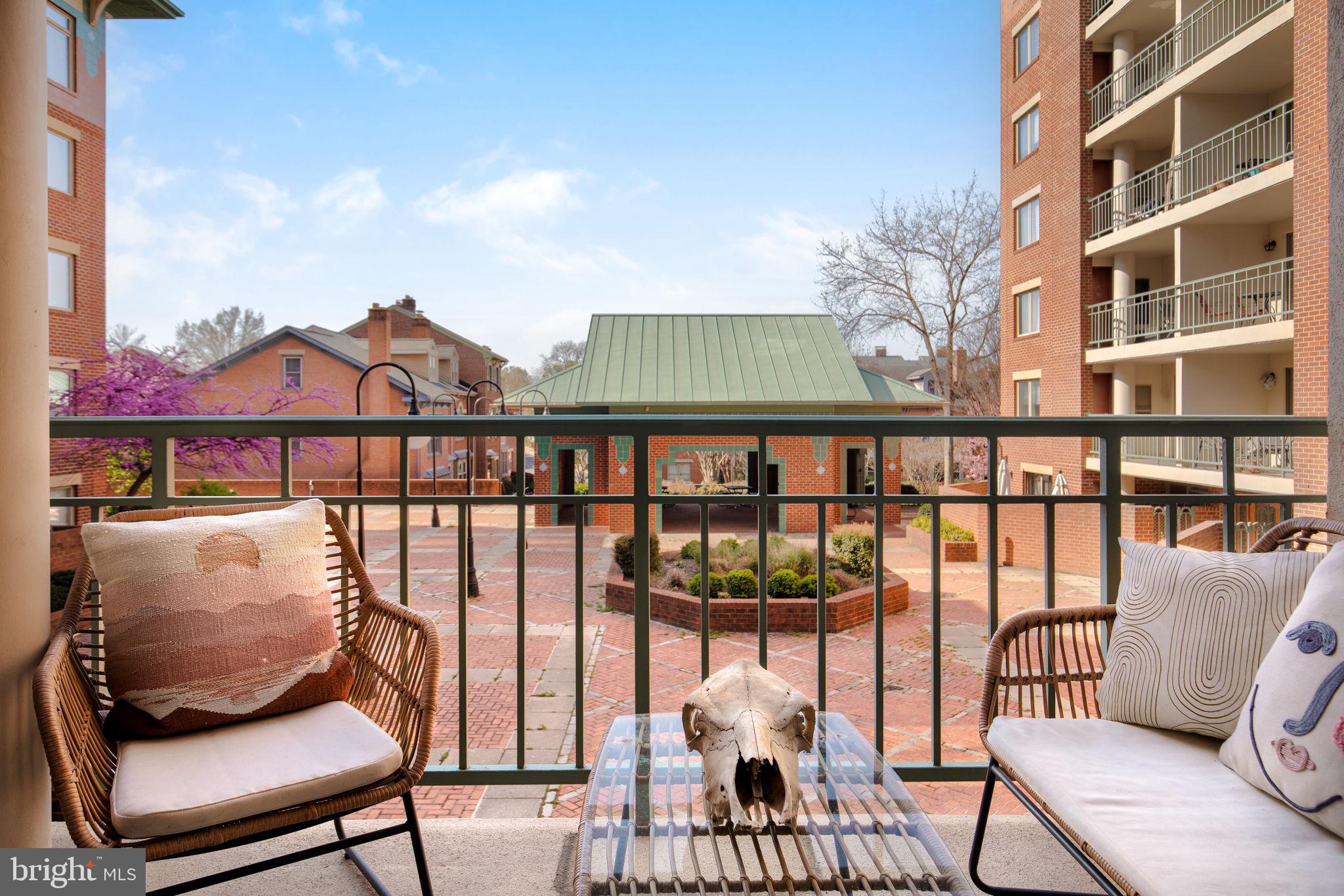 545 East Braddock Road, Unit 206 Alexandria, VA 22314 - Photo 18 of 29 Cozy Balcony Overlooking the Courtyard