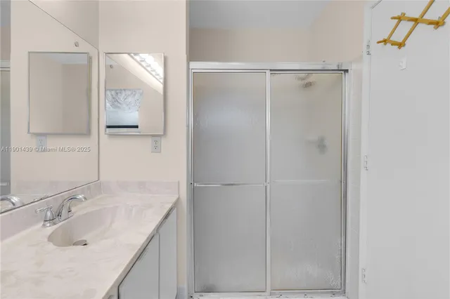 a view of a yard with a slide