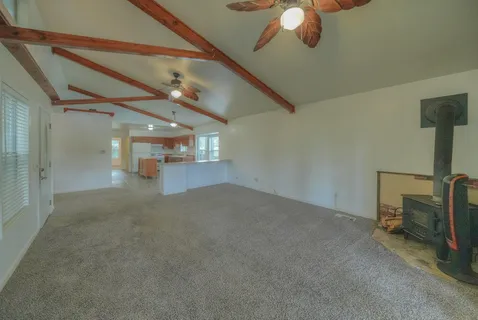 a view of a hallway with front door