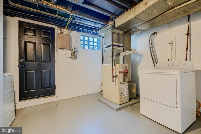 a view of storage and utility room