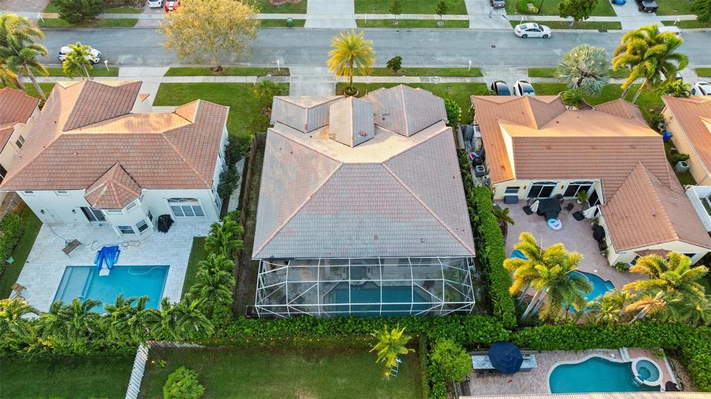 343 Southwest 187th Terrace Pembroke Pines, FL 33029 - Photo 45 of 48 an aerial view of house with yard swimming pool and outdoor seating