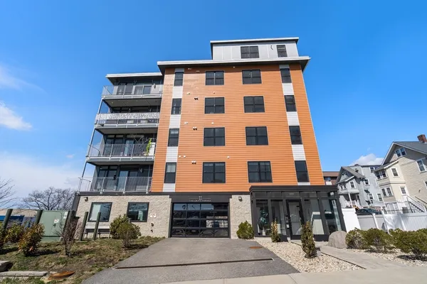 a front view of a building