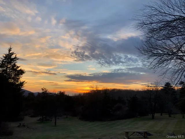 a view of outdoor space with mountain view