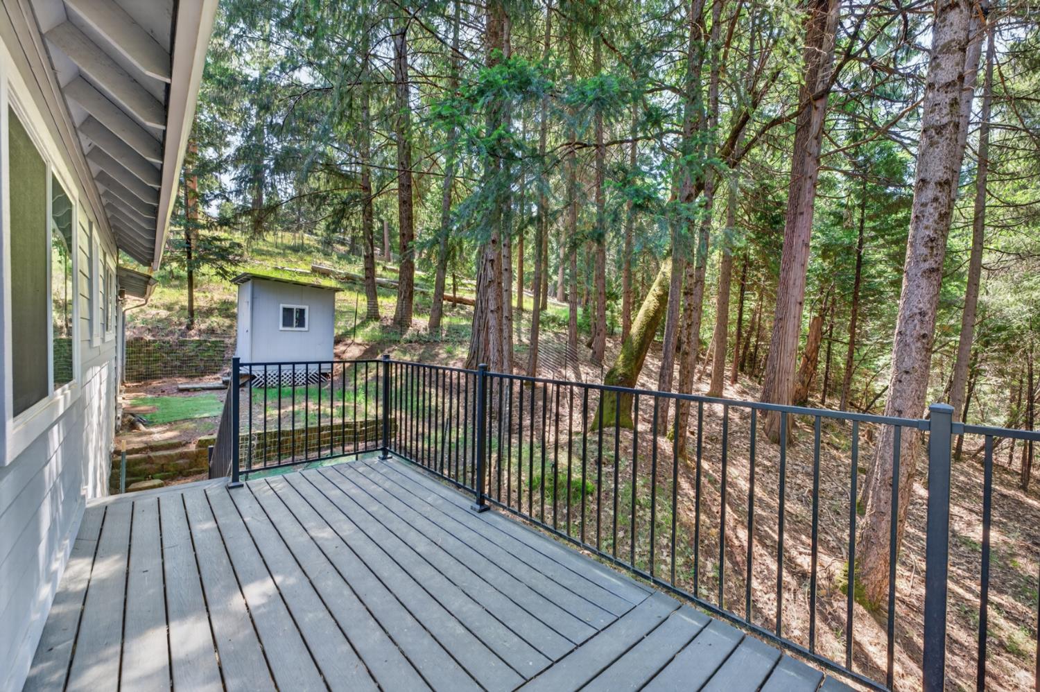 4340 Fairglade Road Placerville, CA 95667 - Photo 37 of 42 a view of a balcony with wooden floor