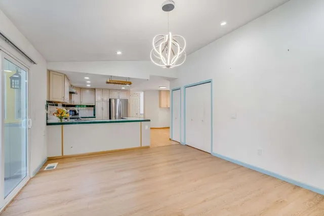 a view of kitchen and window