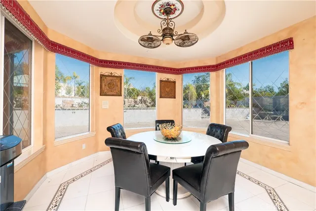 a view of a balcony with wooden floor