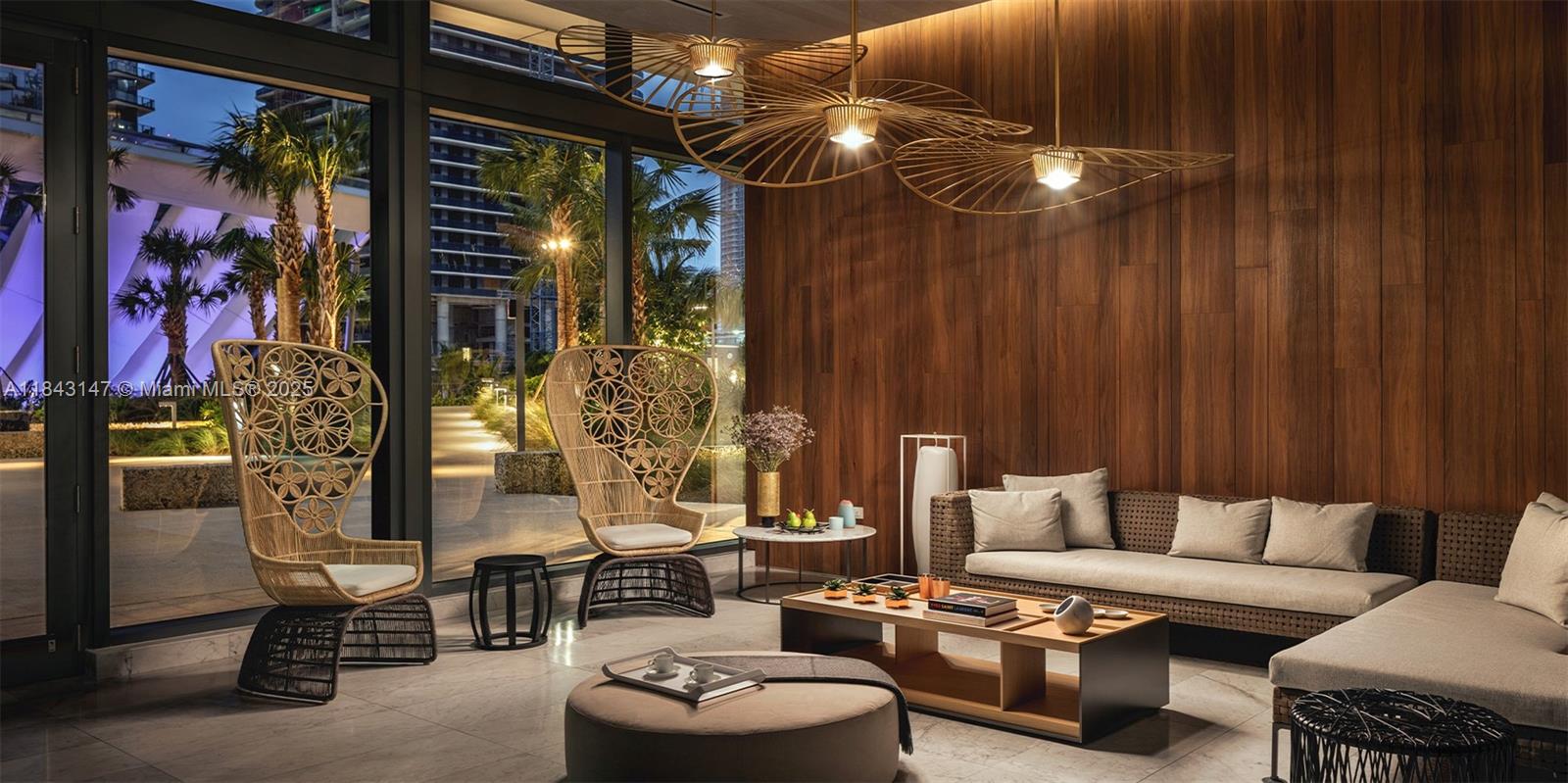 88 Southwest 7th Street, Unit 4006 Miami, FL 33130 - Photo 19 of 22 a living room with furniture and lamp