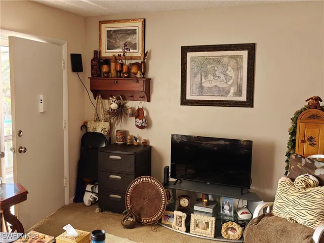 a room with furniture and flat screen tv