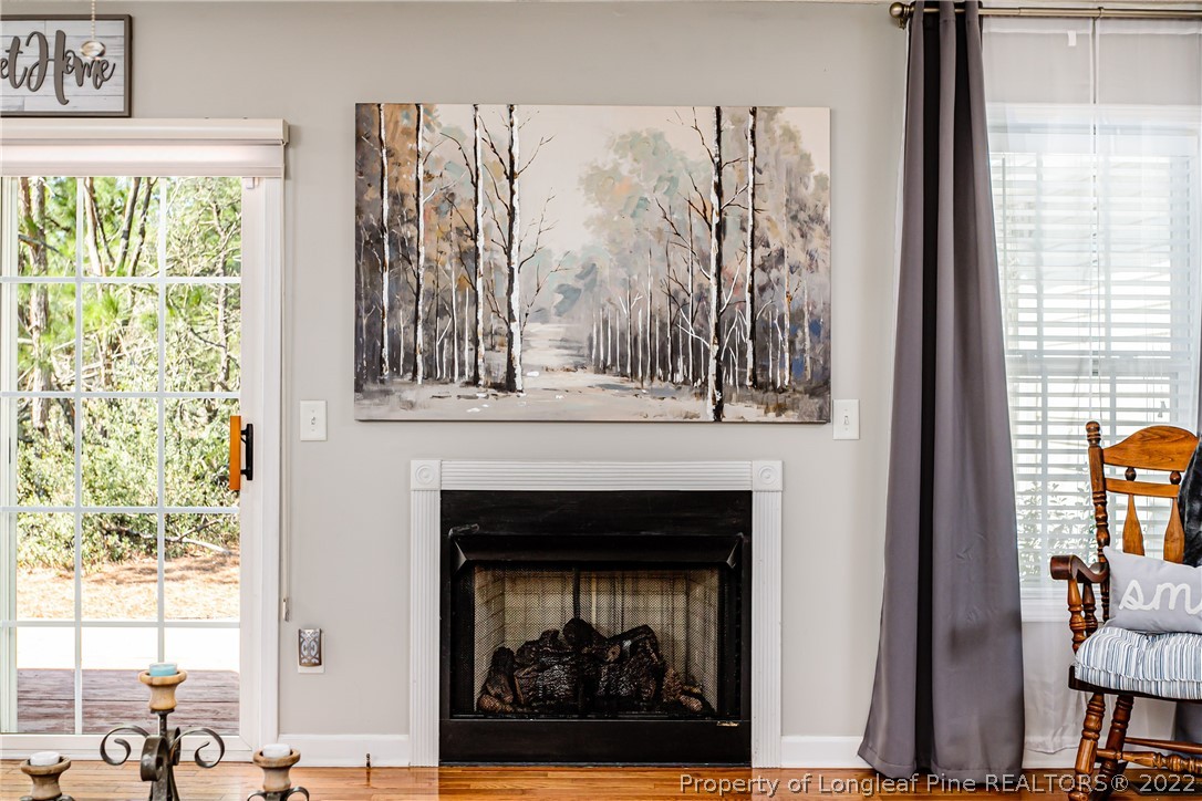 23 Beryl Circle Pinehurst, NC 28374 - Photo 9 of 29 a close view of a fireplace and a potted plant