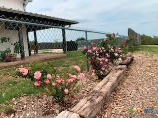 a front view of a house with a yard and garden