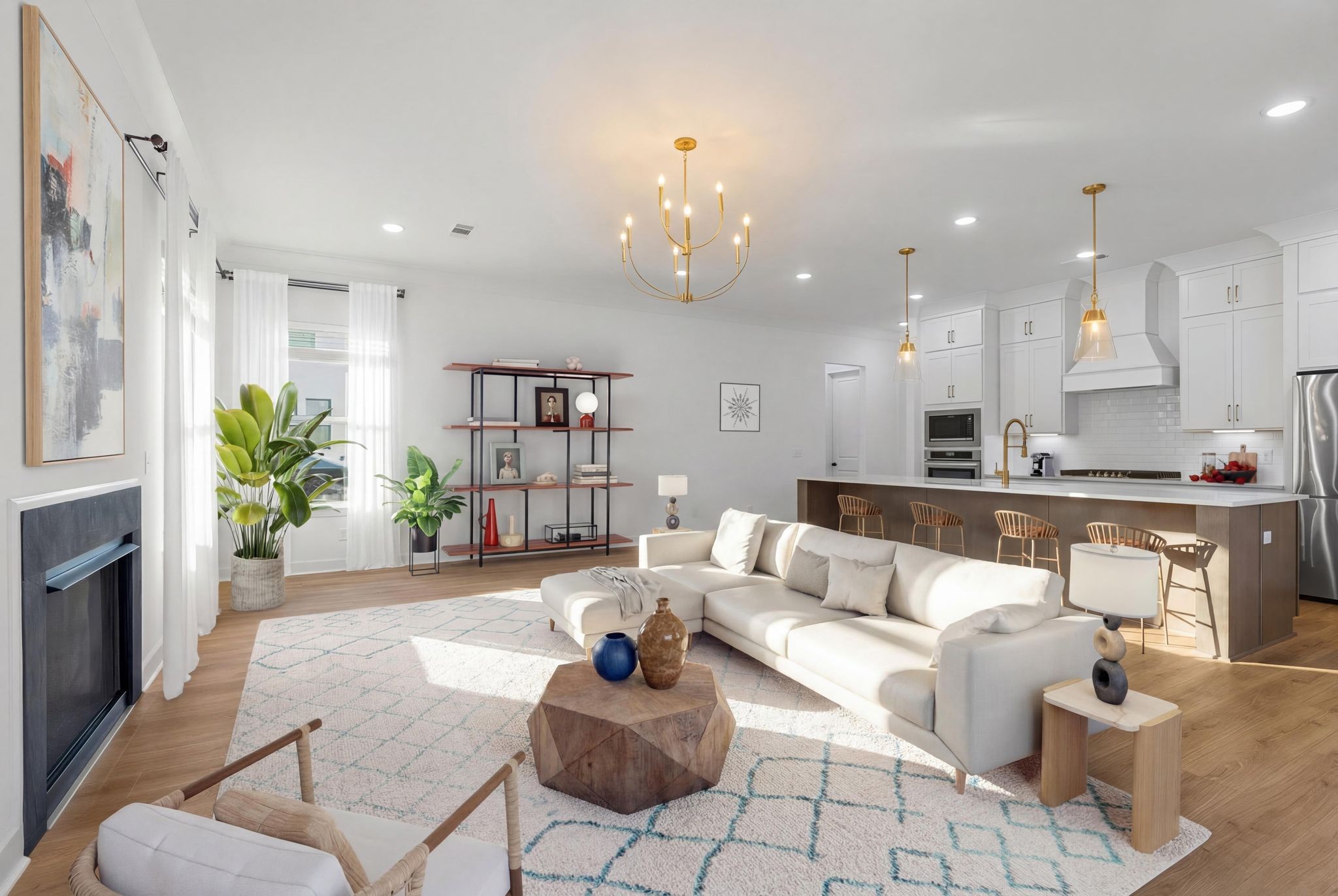 7440 Atwater Circle Fairview, TN 37062 - Photo 11 of 43 a living room with furniture and a fireplace