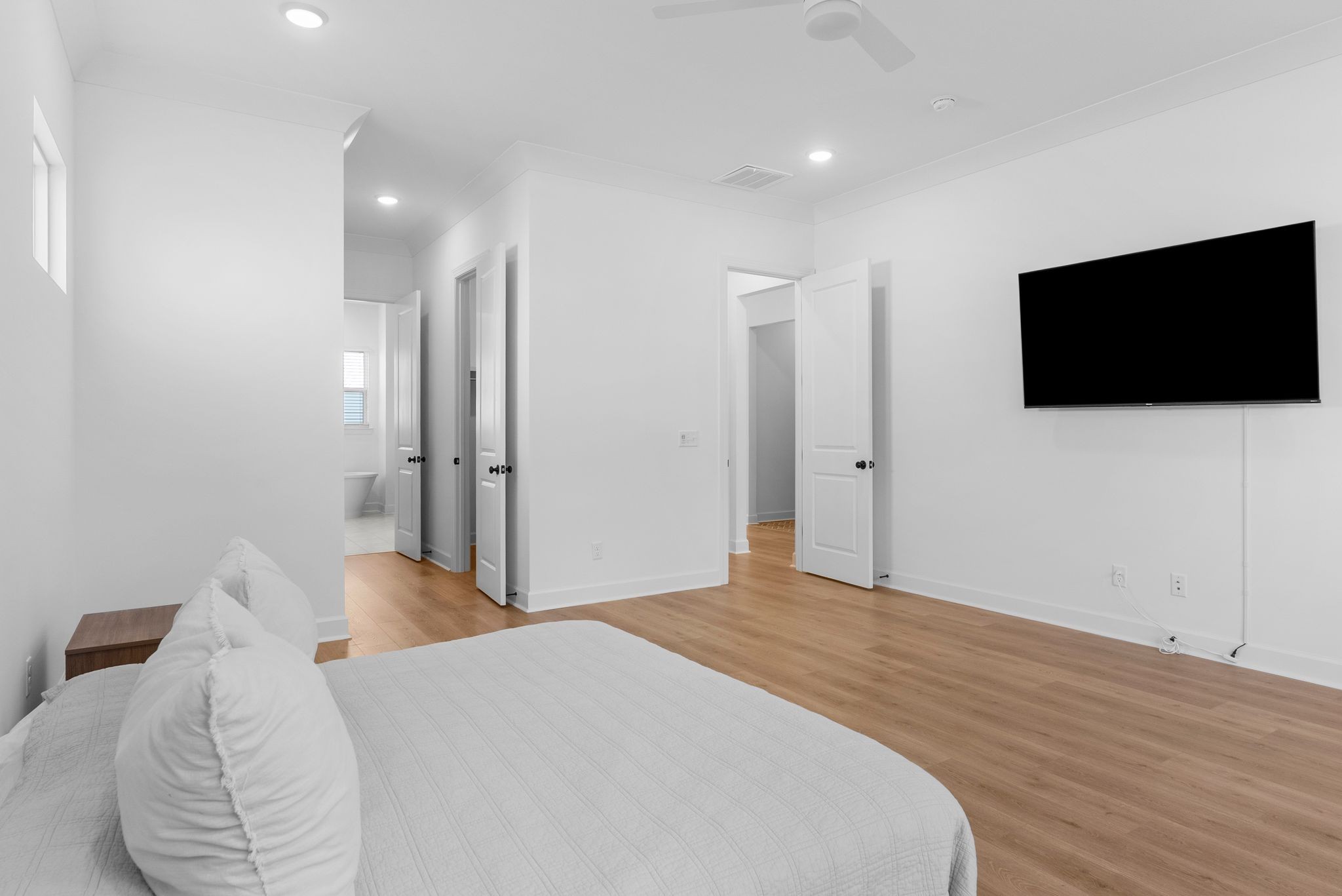 7440 Atwater Circle Fairview, TN 37062 - Photo 17 of 43 a bedroom with a bed and a flat screen tv