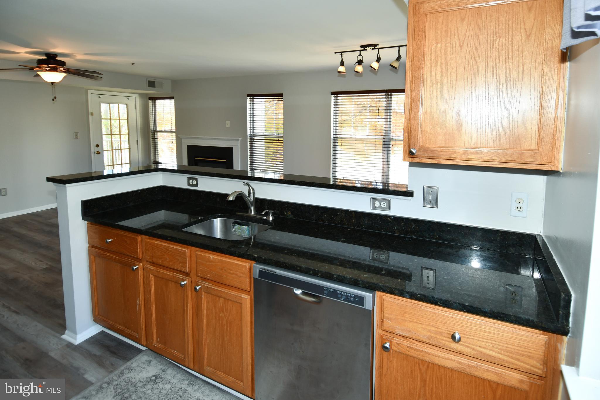14100 Farnsworth Lane, Unit 2202 Upper Marlboro, MD 20772 - Photo 10 of 38 a kitchen with granite countertop sink a window and cabinets