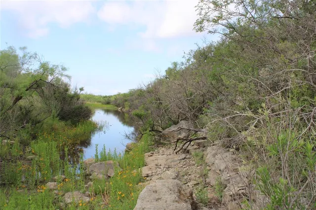 a view of lake with green space